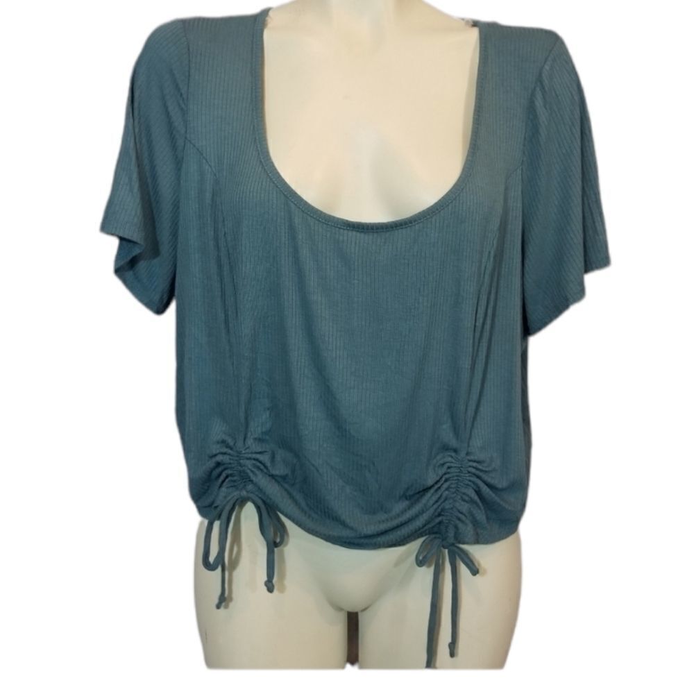 ‎Curvy Sense Teal Blouse Size 3X